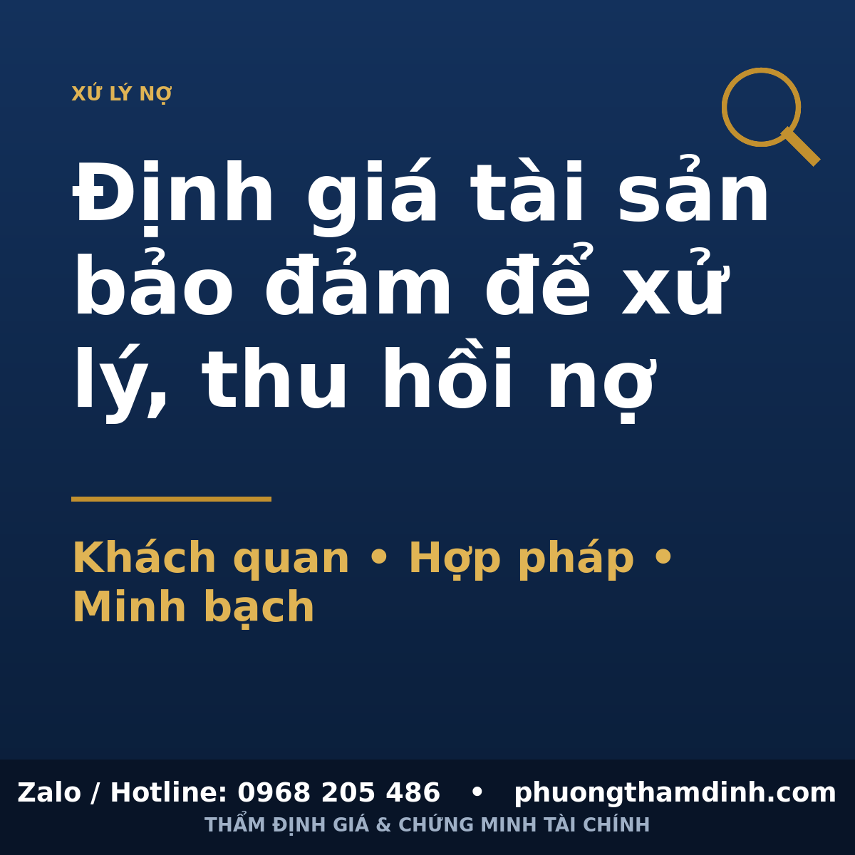 Định giá tài sản bảo đảm để xử lý, thu hồi nợ