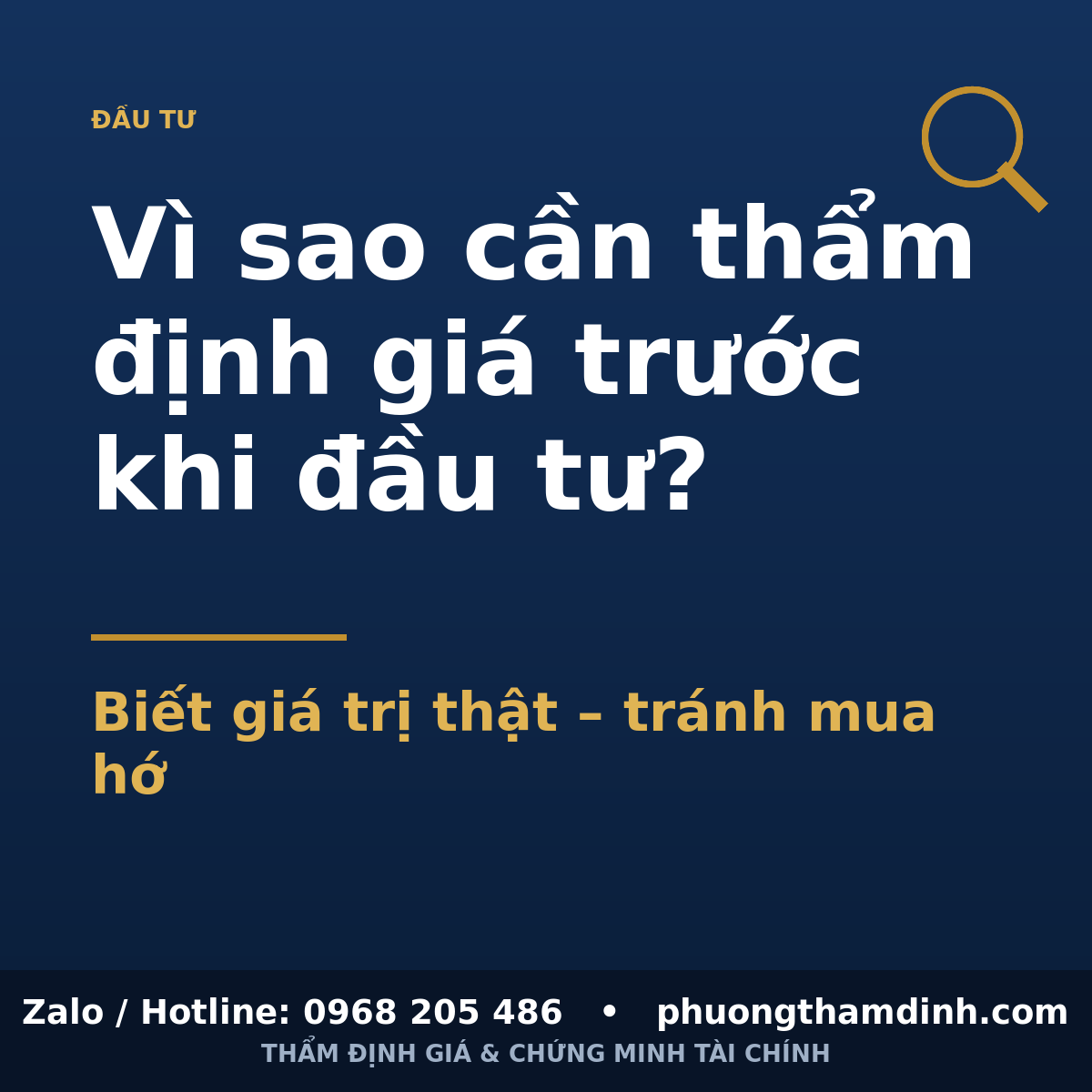Vì sao cần thẩm định giá trước khi đầu tư dự án?